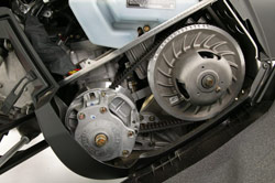 Clutch cover and drive belt