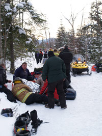 Snowmobiling accident