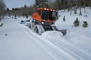 Trail grooming machine