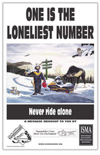Never snowmobile alone